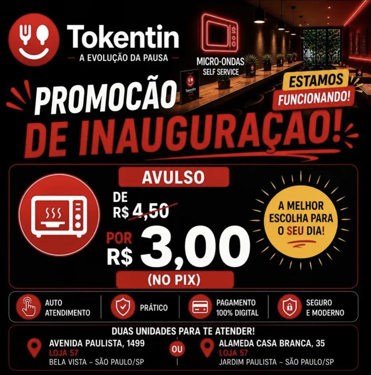 Tokentin em operação